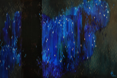Картина под названием "Blossoming. Night M…" - Zhanna Kondratenko, Подлинное произведение искусства, Масло Установлен на Дер…