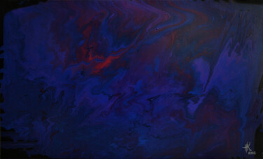 Painting titled "Cosmos" by Zhanna Kondratenko, Original Artwork, Acrylic Mounted on Wood Stretcher frame