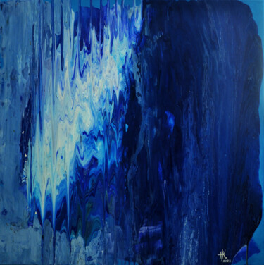 Painting titled "Depth" by Zhanna Kondratenko, Original Artwork, Acrylic Mounted on Wood Stretcher frame