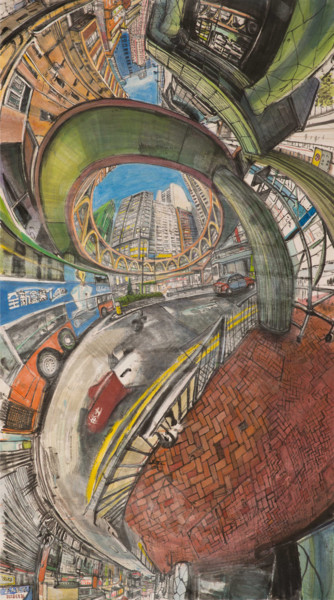 city. 203x113 cm ©2015 by chin kong yee