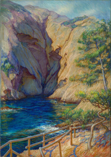 Painting titled "ANSE DU SEC. PARC M…" by Konoko, Original Artwork, Oil Mounted on Wood Stretcher frame