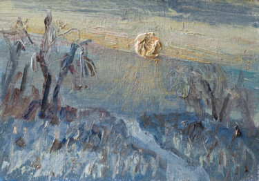 Peinture intitulée "Sunset sunrise smal…" par Konstantin Borisov, Œuvre d'art originale, Huile