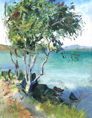 Painting titled "Wind" by Konstantin Borisov, Original Artwork, Oil