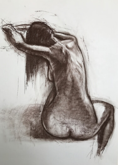 Рисунок под названием "secret girl" - Konstantin Fomin, Подлинное произведение искусства, Пастель