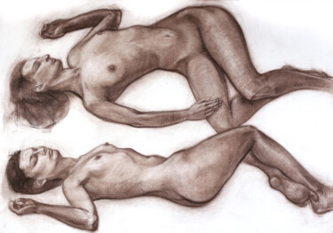 Рисунок под названием "Twins I" - Konstantin Fomin, Подлинное произведение искусства, Пастель