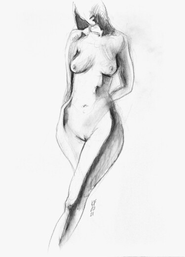 Zeichnungen mit dem Titel "NUDE FEMALE 04 42X3…" von Konstantin Fomin, Original-Kunstwerk, Bleistift