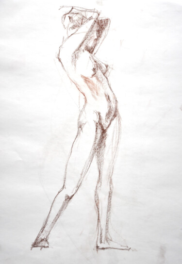 Disegno intitolato "beautiful female 48…" da Konstantin Fomin, Opera d'arte originale, Pastello
