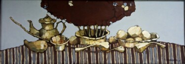 Картина под названием "Деревенский натюрмо…" - Konstantin Konevskikh, Подлинное произведение искусства, Масло Установлен на…