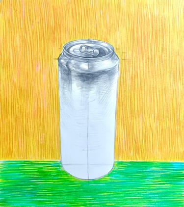 图画 标题为“Can of soda” 由Konstantin Lakstigal, 原创艺术品, 铅笔