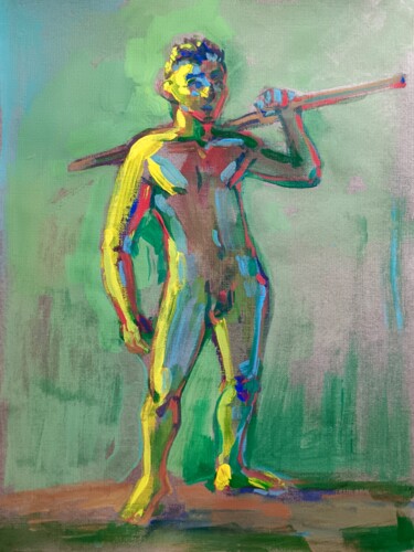 "The man" başlıklı Tablo Konstantin Lakstigal tarafından, Orijinal sanat, Zamklı boya