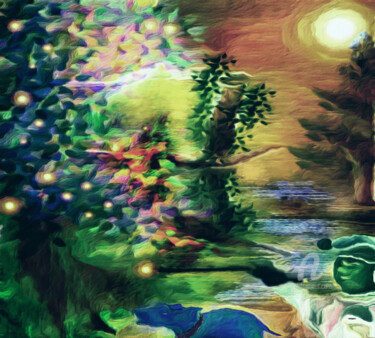 Цифровое искусство под названием "На прогулке" - Константин Репин, Подлинное произведение искусства, Цифровая живопись
