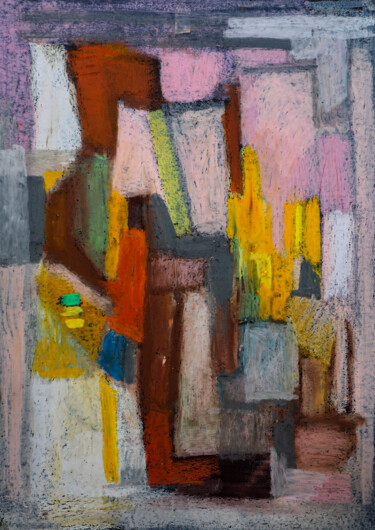 Schilderij getiteld "Urban melody 1" door Konstantin Shipov, Origineel Kunstwerk, Pastel