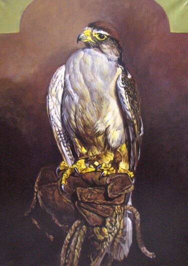 Ζωγραφική με τίτλο "Сокол 7" από Константин Сидорович, Αυθεντικά έργα τέχνης, Λάδι Τοποθετήθηκε στο Ξύλινο φορείο σκελετό