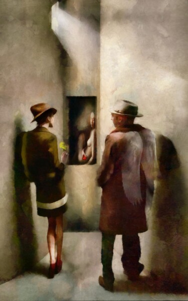 Malerei mit dem Titel "«Visitors. Bethlem…" von Konstantin Skoptsov, Original-Kunstwerk, Acryl