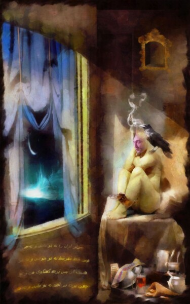 Painting titled "Nevermore" by Konstantin Skoptsov, Original Artwork, Digital Painting