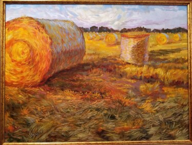 Peinture intitulée "Закат. Оранжевое ме…" par Konstantin Udalov, Œuvre d'art originale, Huile