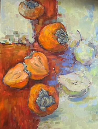 Картина под названием "Оранжевый блюз" - Константин Удалов, Подлинное произведение искусства, Масло
