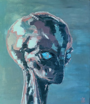 Peinture intitulée "the alien" par Konstantin Zet, Œuvre d'art originale, Huile