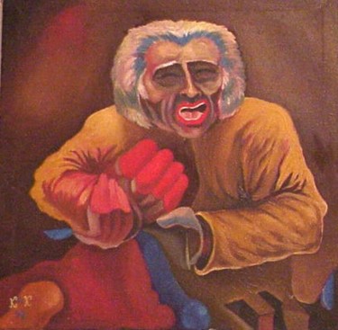Painting titled "Mr-Rubik" by Kosta, Original Artwork