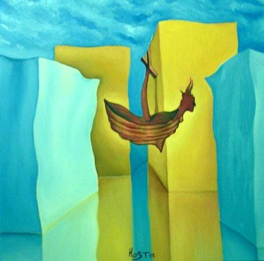 Painting titled "Ship" by Kosta, Original Artwork