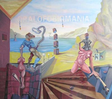 Painting titled "Oralofobiomania" by Kosta, Original Artwork