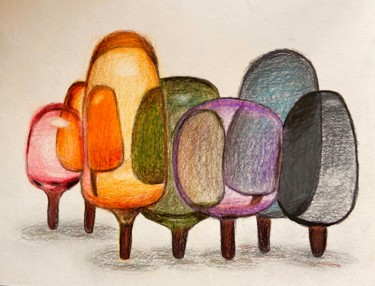 Dessin intitulée "Sumptuous Blown Gla…" par Evangelina, Œuvre d'art originale, Crayon