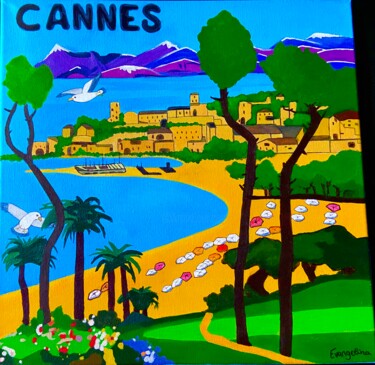 Pintura titulada "French Riviera - Ca…" por Evangelina, Obra de arte original, Acrílico