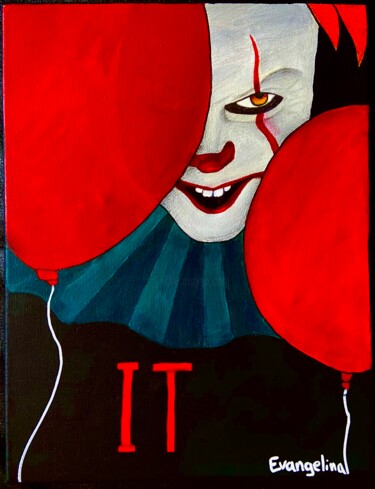 Pintura titulada "IT is here  ( Happy…" por Evangelina, Obra de arte original, Acrílico
