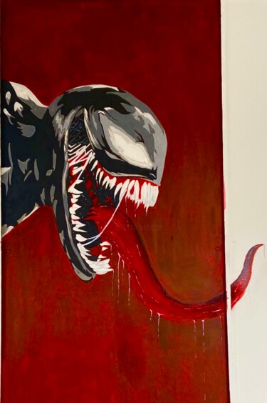 Painting titled "Venom in the Wall" by Evangelina, Original Artwork, Acrylic