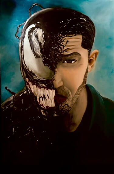 "Vénom VS Tom Hardy" başlıklı Tablo Evangelina tarafından, Orijinal sanat, Petrol