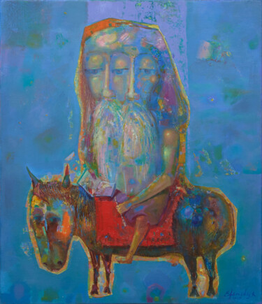 Painting titled "Pilgrim 2" by Konstantinos Efimidis, Original Artwork, Oil