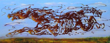 Schilderij getiteld "Wind" door Konstantinos Efimidis, Origineel Kunstwerk, Olie