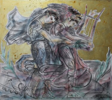 Pintura intitulada "dance" por Konstantinos Efimidis, Obras de arte originais, Carvão