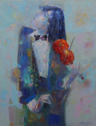 Pintura titulada "Violinist's Delight" por Konstantinos Efimidis, Obra de arte original, Oleo