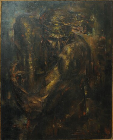 Картина под названием "Thinker, conflict." - Konstantinos Efimidis, Подлинное произведение искусства, Масло