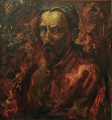 Картина под названием "Self-portrait 2000.…" - Konstantinos Efimidis, Подлинное произведение искусства, Масло