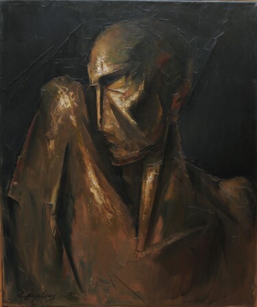 Картина под названием "Thinker 1" - Konstantinos Efimidis, Подлинное произведение искусства, Масло