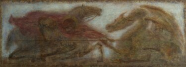 Картина под названием "Saint George the Vi…" - Konstantinos Efimidis, Подлинное произведение искусства, Масло