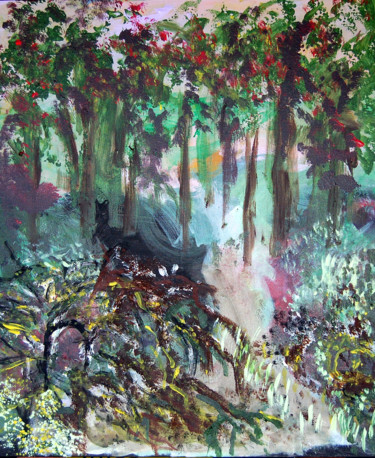 Pintura titulada "The Witch’s Tree" por Kontra The Blind, Obra de arte original, Acrílico