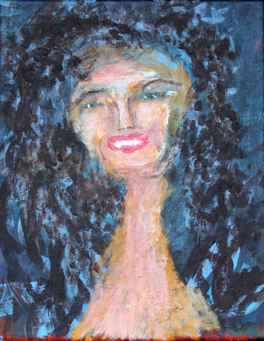 Картина под названием "Attitude" - Kontra The Blind, Подлинное произведение искусства, Акрил Установлен на Деревянная рама д…