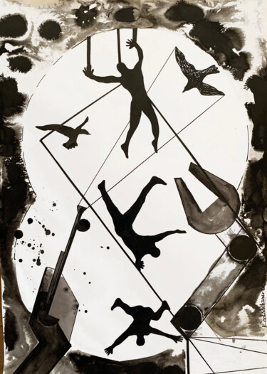Σχέδιο με τίτλο "The Rise and Fall o…" από Koola Adams, Αυθεντικά έργα τέχνης, Μελάνι