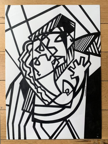 Desenho intitulada "The Kiss" por Koola Adams, Obras de arte originais, Tinta