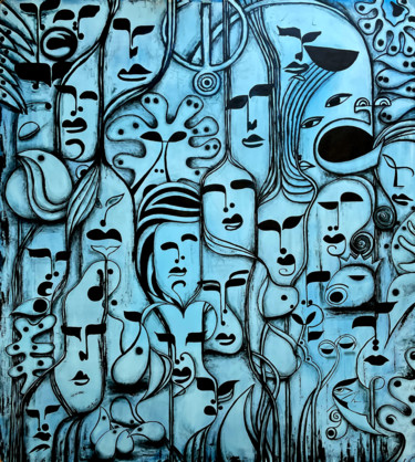 Malerei mit dem Titel "The Roots | Modern…" von Koorosh Nejad, Original-Kunstwerk, Acryl