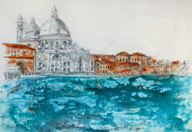 Schilderij getiteld "Venice - Modern Art…" door Koorosh Nejad, Origineel Kunstwerk, Acryl