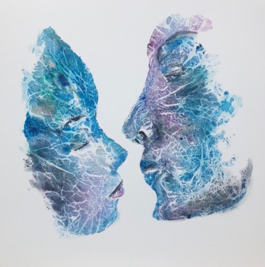 Peinture intitulée "Le baiser" par Kootchi, Œuvre d'art originale, Acrylique