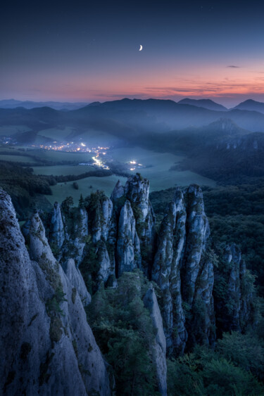 Night in Dolomites is comming Photographie intitulée "Night in Dolomites…" par Marek Kopnicky, Œuvre d'art originale, Photographie numérique