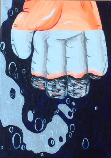Картина под названием "Рука" - Анастасия Короткова, Подлинное произведение искусства, Акрил