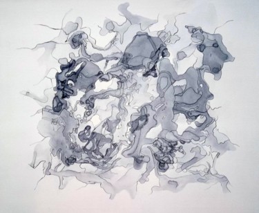 Malerei mit dem Titel "Abstraction" von Korî, Original-Kunstwerk, Tinte