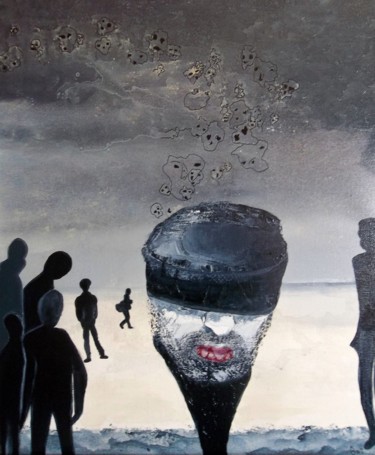Peinture intitulée "We are human" par Korî, Œuvre d'art originale, Acrylique Monté sur Châssis en bois