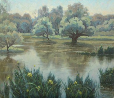 Картина под названием "Дунайские плавни" - Виктор Коренёк, Подлинное произведение искусства